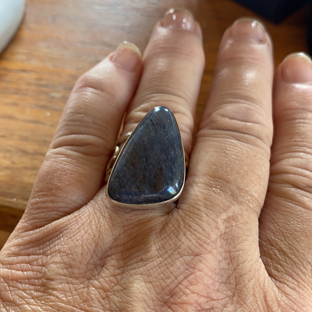 Jay King free form chalcedony open shank sz9 ring - Picture 7 of 13